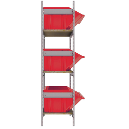 Wide Span Shelving with Jumbo Plastic Bins