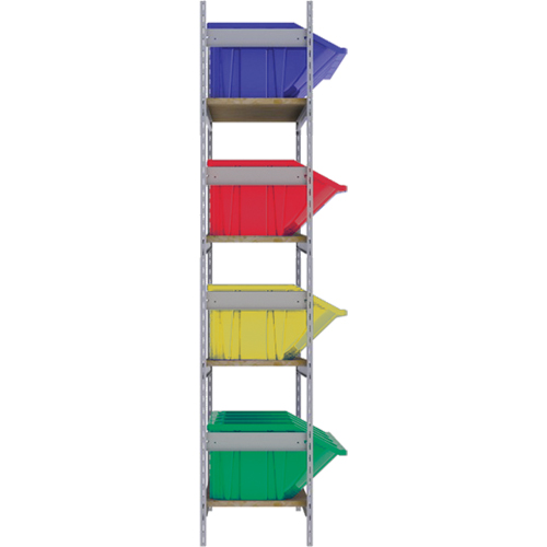 Wide Span Shelving with Jumbo Plastic Bins