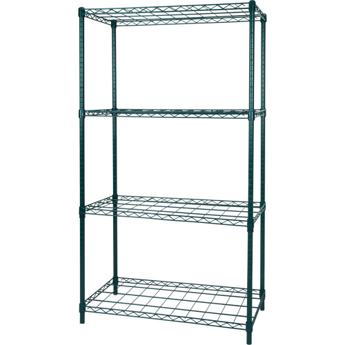 Dry Rack Shelving, 4 Tiers, 36" W x 63" H x 18" D