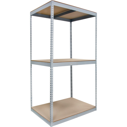 Heavy-Duty Shelving, Steel, Boltless, 1200 lbs. Capacity, 48" W x 84" H x 36" D