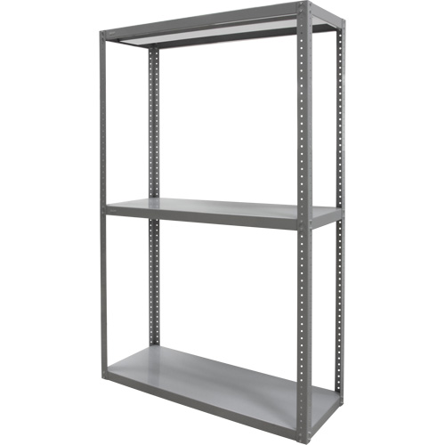 Heavy-Duty Shelving, Steel, Bolted, 3000 lbs. Capacity, 36" W x 72" H x 18" D