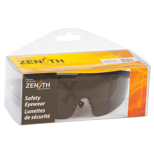 Z400 Series Safety Glasses, Grey/Smoke Lens, Anti-Scratch, ANSI Z87+/Meets/Exceeds CSA Z94.3