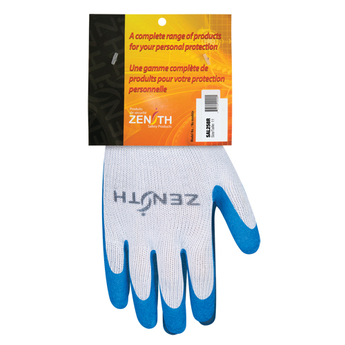Natural Rubber Seamless Knit Coated Gloves, 2X-Large, Rubber Latex Coating, 10 Gauge, Polyester/Cotton Shell
