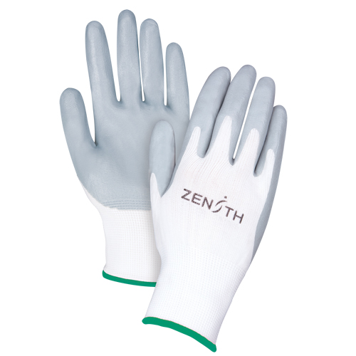 Lightweight Breathable Coated Gloves, 8/Medium, Foam Nitrile Coating, 13 Gauge, Polyester Shell