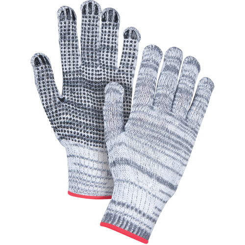 Dotted String Knit Gloves, Poly/Cotton, Single Sided, 7 Gauge, Small