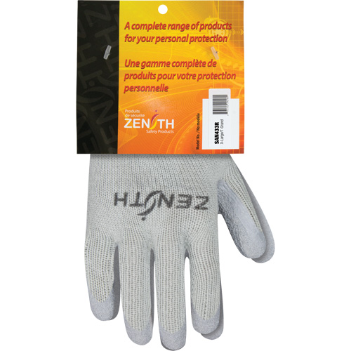 Natural Rubber Comfort-Lined Coated Gloves, 10/X-Large, Rubber Latex Coating, 10 Gauge, Polyester/Cotton Shell