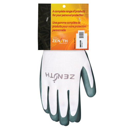 Premium Comfort Coated Gloves, 7, Nitrile Coating, 13 Gauge, Polyester Shell