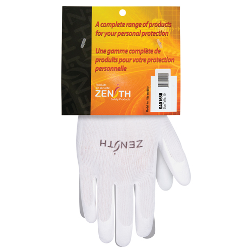 Ultimate Dexterity Coated Gloves, 10, Polyurethane Coating, 13 Gauge, Polyester Shell