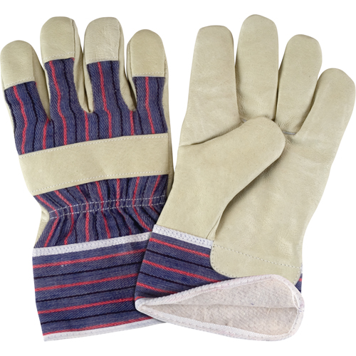 Comfort Winter-Lined Work Gloves, Large, Grain Pigskin Palm, Cotton Fleece Inner Lining