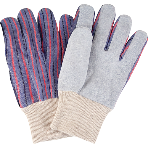 Standard-Duty Work Gloves, Large, Split Cowhide Palm
