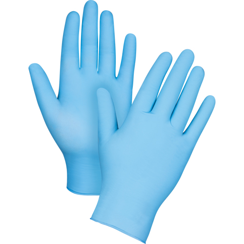 Puncture-Resistant Examination Gloves, Large, Nitrile, 4.5-mil, Powder-Free, Blue