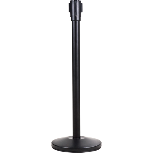 Free-Standing Crowd Control Barrier Receiver Post, 35" High, Black