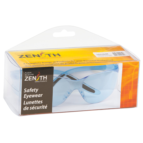 Z500 Series Safety Glasses, Blue Lens, Anti-Scratch, Meets/Exceeds CSA Z94.3