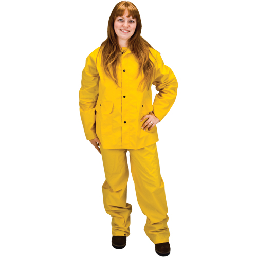 RZ100 Rain Suit, Polyester/PVC, Large, Yellow