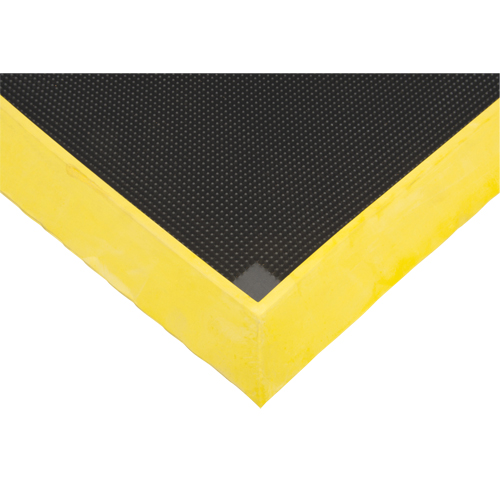 Foot Sanitizing Matting, Rubber, 2-2/3' W x 3-1/4' L x 2-1/2" Thick, Yellow