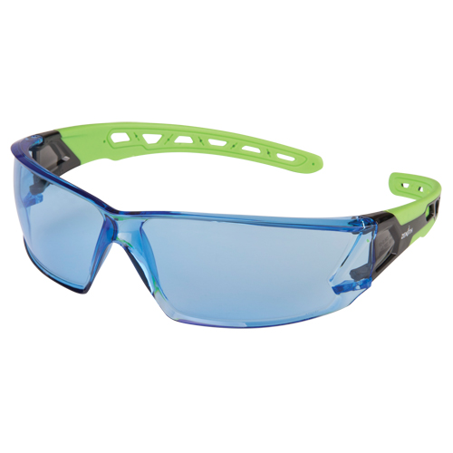 Z2500 Series Safety Glasses, Blue Lens, Anti-Scratch, ANSI Z87+/Meets/Exceeds CSA Z94.3