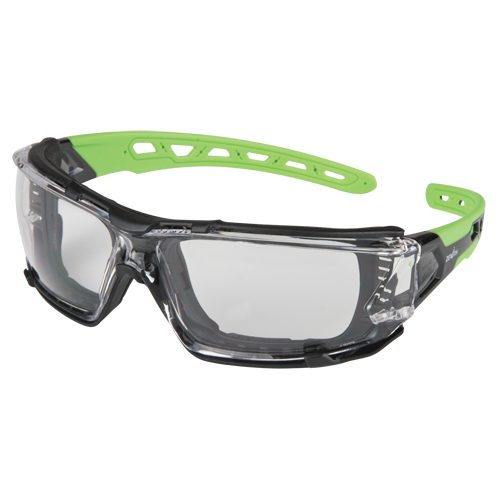 Z2500 Series Safety Glasses with Foam Gasket, Clear Lens, Anti-Scratch, ANSI Z87+/Meets/Exceeds CSA Z94.3