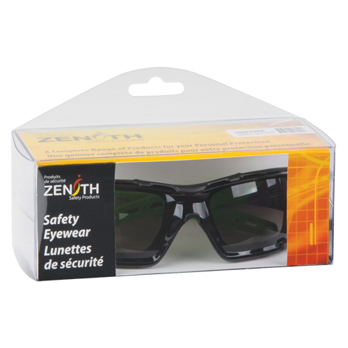 Z2500 Series Safety Glasses, Grey/Smoke Lens, Anti-Scratch, ANSI Z87+/Meets/Exceeds CSA Z94.3