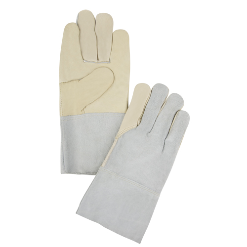 Standard-Duty Work Gloves, X-Large, Grain Cowhide Palm