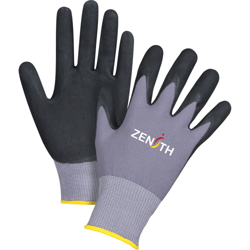 ZX-1 Premium Touchscreen Compatible Gloves, 9/Large, Nitrile/Foam Nitrile Coating, 15 Gauge, Nylon Shell