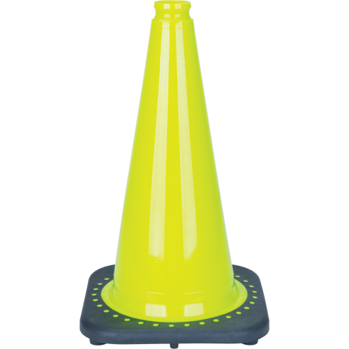 Premium Traffic Cone, 18", Lime Green