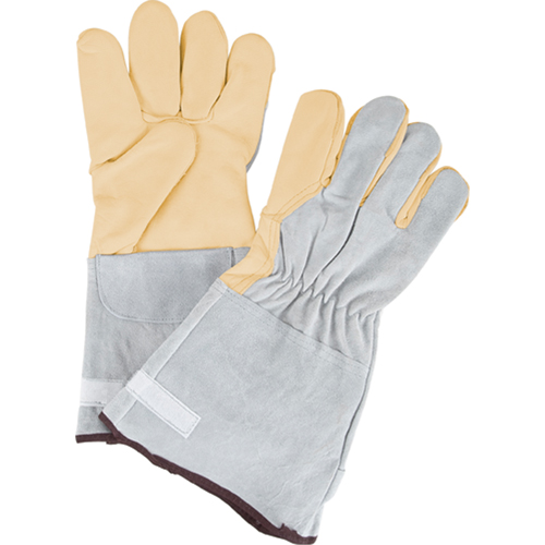 Standard-Duty Snug Wrist Work Gloves, X-Large, Grain Cowhide Palm