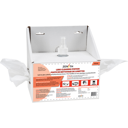 Disposable Lens Cleaning Station, Cardboard, 8" L x 4" D x 8" H