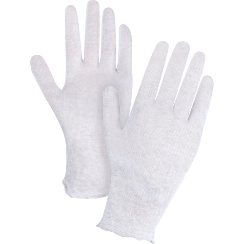 Lightweight Inspection Gloves, Poly/Cotton, Unhemmed Cuff, Ladies