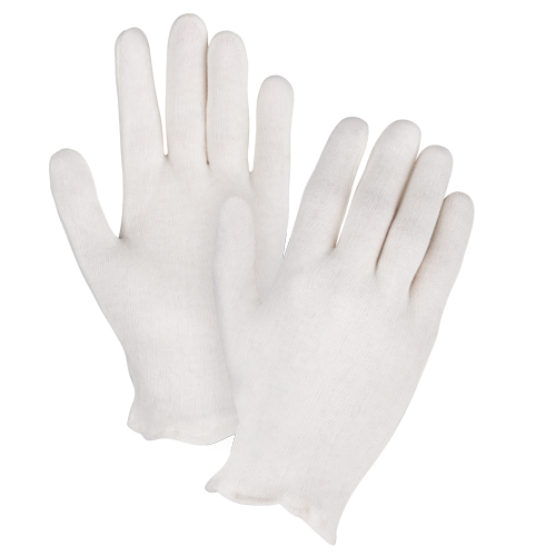 Mediumweight Inspection Gloves, Poly/Cotton, Hemmed Cuff, Ladies