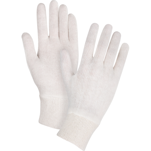Mediumweight Inspection Gloves, Poly/Cotton, Knit Wrist Cuff, Ladies
