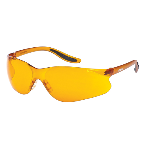 Z500 Series Safety Glasses, Orange Lens, Anti-Scratch, ANSI Z87+/Meets/Exceeds CSA Z94.3