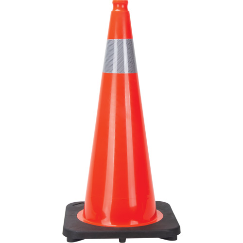 Traffic Cone, 28", Orange, 4" Reflective Collar(s)