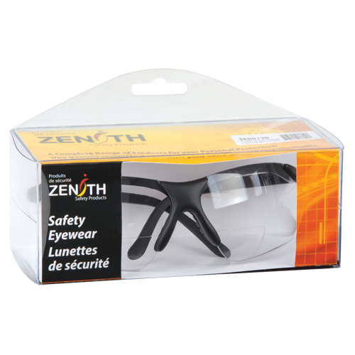 Z1800 Series Reader Safety Glasses, Anti-Scratch, Clear, 1.0 Diopter