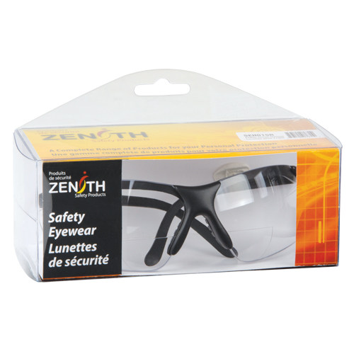 Z1800 Series Reader Safety Glasses, Anti-Scratch, Clear, 2.0 Diopter