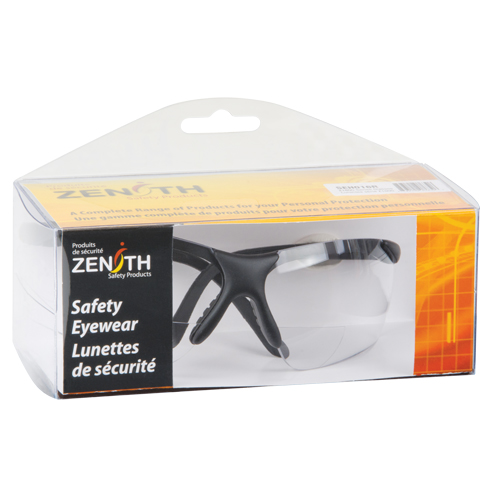 Z1800 Series Reader Safety Glasses, Anti-Scratch, Clear, 2.5 Diopter