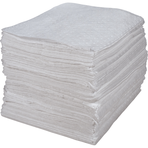 Premium Bonded Sorbent Pads, Oil Only, 15" x 17", 30 gal. Absorbancy