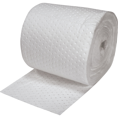 Premium Fine Fiber Sorbent Rolls, Heavyweight, 150' L x 15" W, 25 gal. Absorbancy