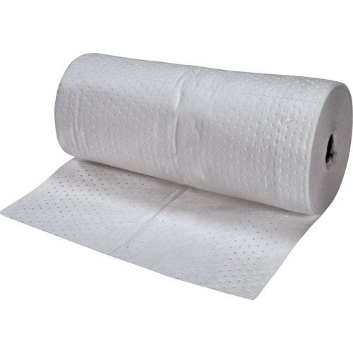 Premium Fine Fiber Sorbent Rolls, Mediumweight, 150' L x 30" W, 40 gal. Absorbancy