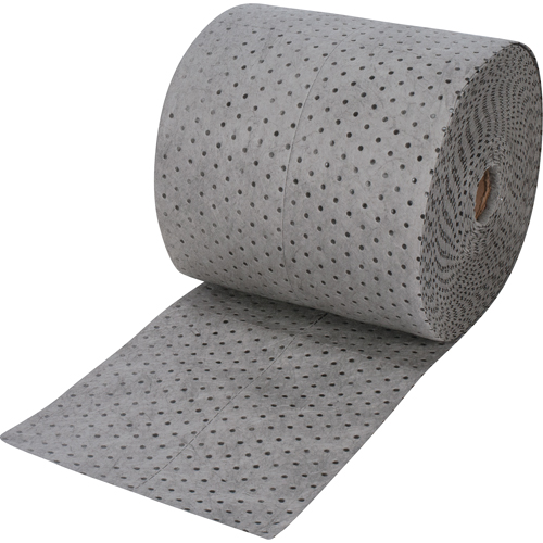 Premium Fine Fiber Sorbent Rolls, Heavyweight, 150' L x 15" W, 25 gal. Absorbancy