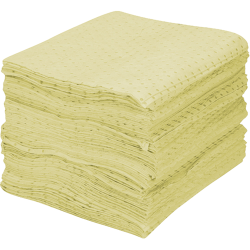 Premium Fine Fiber Sorbent Pads, Hazmat, 15" x 17", 30 gal. Absorbancy