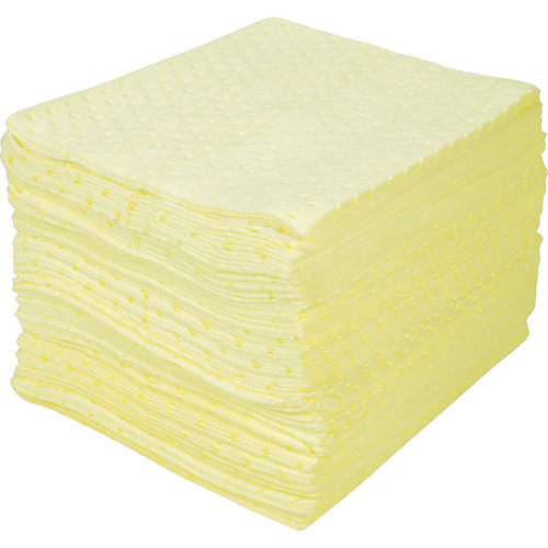 Premium Bonded Sorbent Pads, Hazmat, 15" x 18", 30 gal. Absorbancy