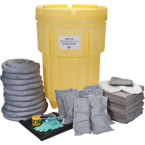 Premium Shop Spill Kit, Universal, Drum, 95 US gal. Absorbancy