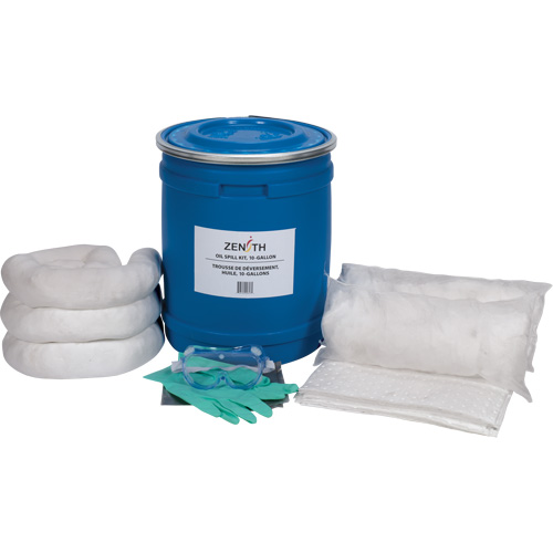 Truck Spill Kit, Oil Only, Drum, 10 US gal. Absorbancy