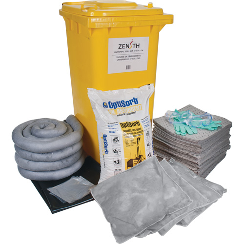 Premium Spill Kit, Universal, Bin, 63 US gal. Absorbancy