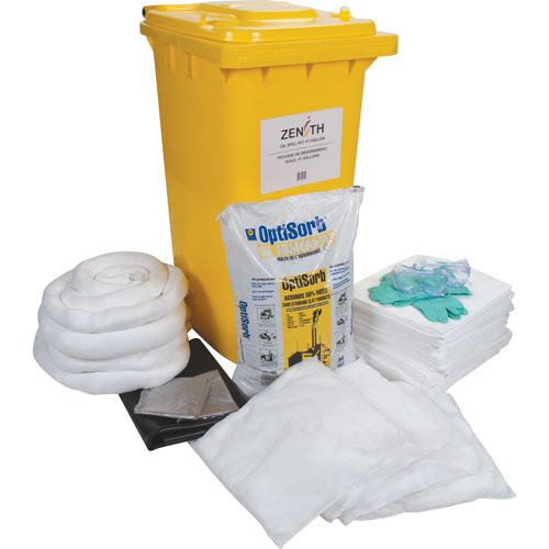 Premium Spill Kit, Oil Only, Bin, 63 US gal. Absorbancy