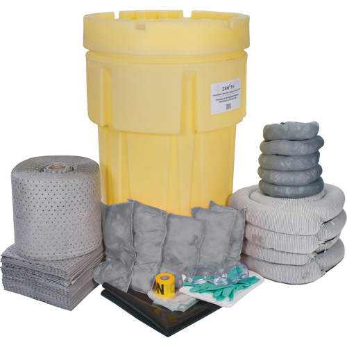 Premium Large-Capacity Spill Kit, Universal, Drum, 95 US gal. Absorbancy