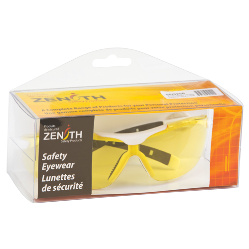 Z1500 Series Safety Glasses, Amber Lens, Anti-Scratch, Meets/Exceeds CSA Z94.3