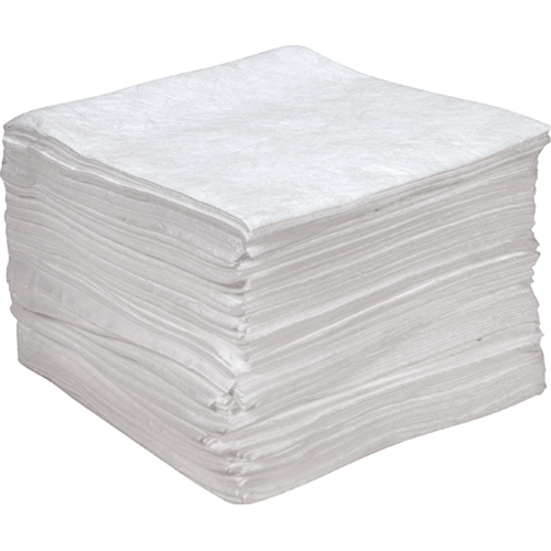 Premium Anti Static Sorbent Pads, Oil Only, 15" x 18", 25 gal. Absorbancy