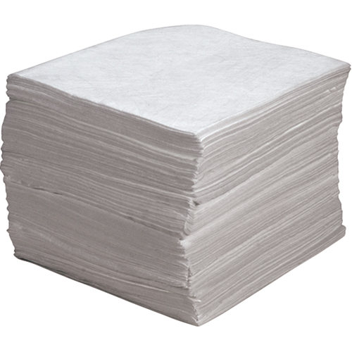 Premium Meltblown Sorbent Pads, Oil Only, 15" x 17", 30 gal. Absorbancy