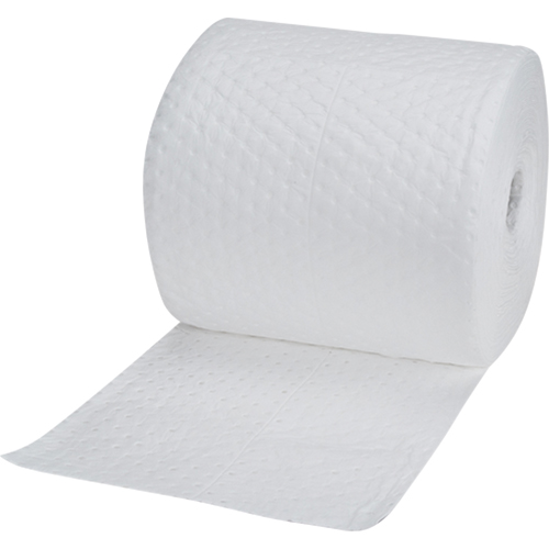 Industrial-Grade Fine Fibre Sorbent Rolls, Heavyweight, 150' L x 15" W, 35 Gal. Absorbancy